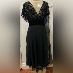 Jonathan Martin women’s Black gothic dress with sheer Lace top size 14W